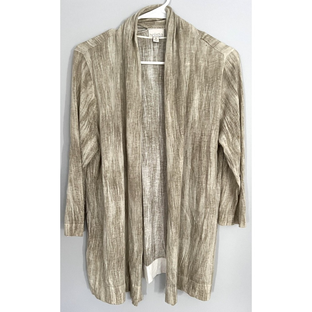 Holistia Cardigan Sweater Womens Medium Open Front Lightweight Modal Blend